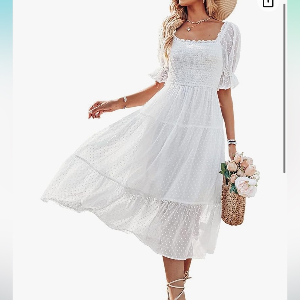 Women’s white long sleeve dress